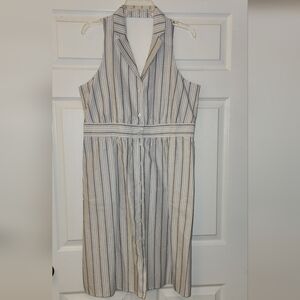 NWT Simply Noelle Ladies Boutique Striped Halter Bib Dress In Size L